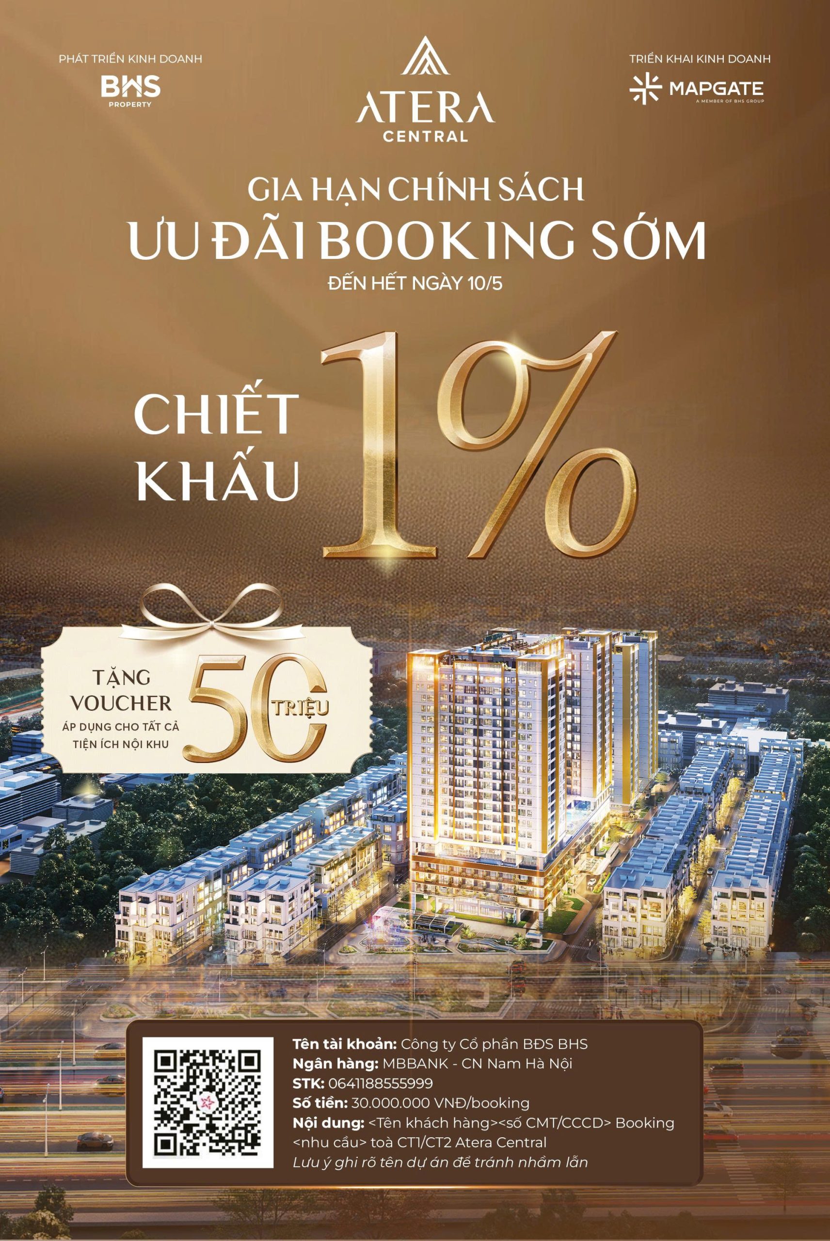 Chiết khấu booking sớm Atera Central